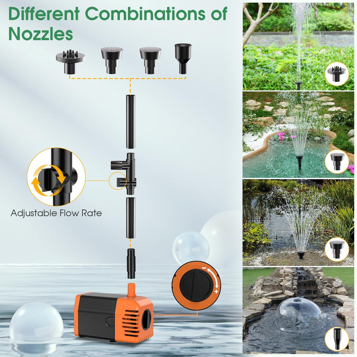 Antfraer PVC tubing six-point-six ft for flexible fountain setup.