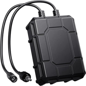 Antfraer 2600mAh solar battery backup powers a fountain on sunny days
