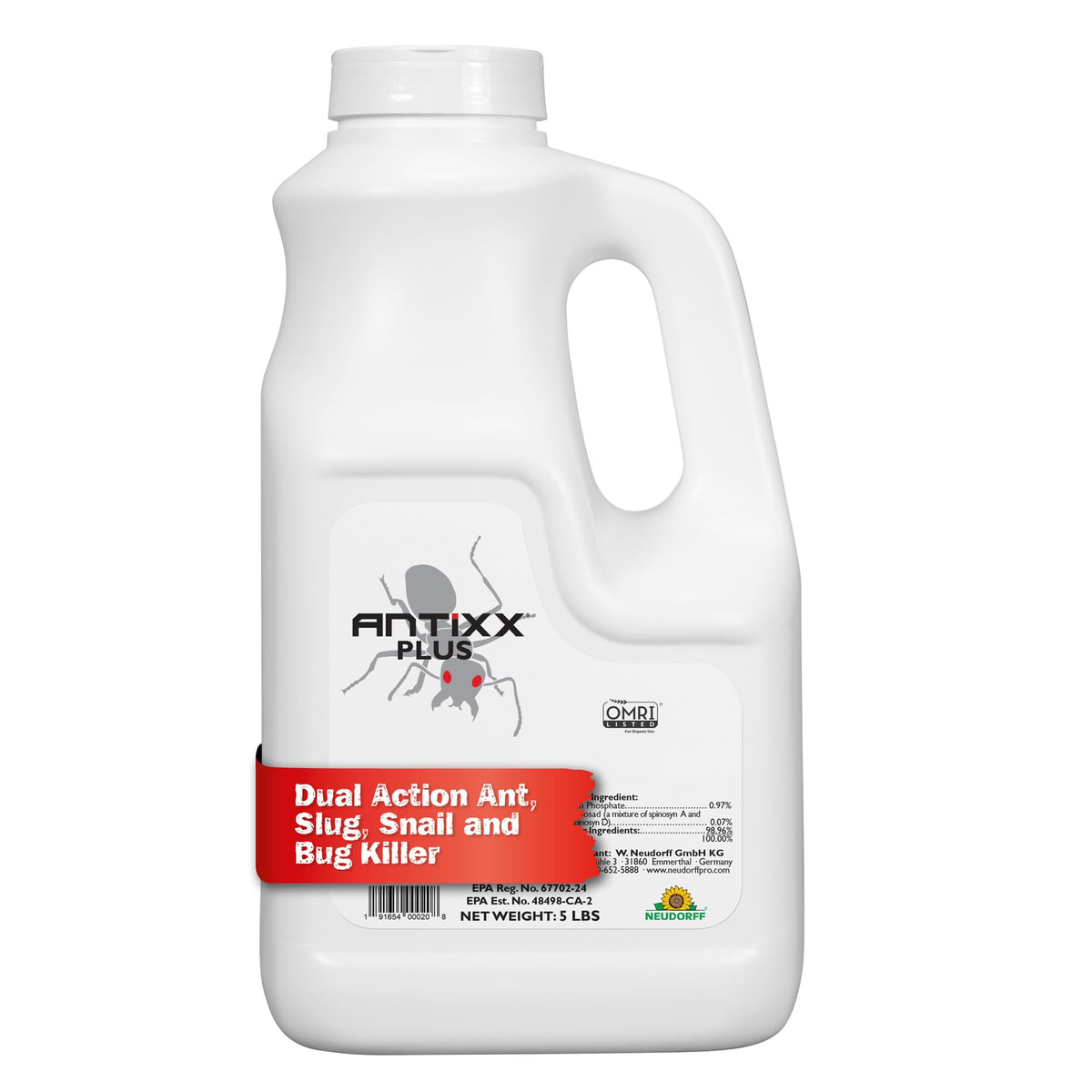 Antixx Plus lawn broadcast application covers large outdoor areas for broad pest control.
