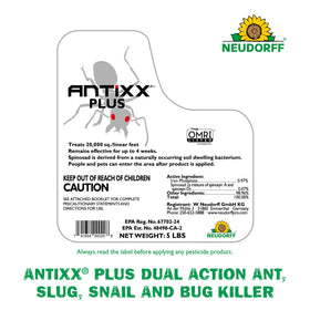 Antixx Plus slug and snail control protects garden beds.