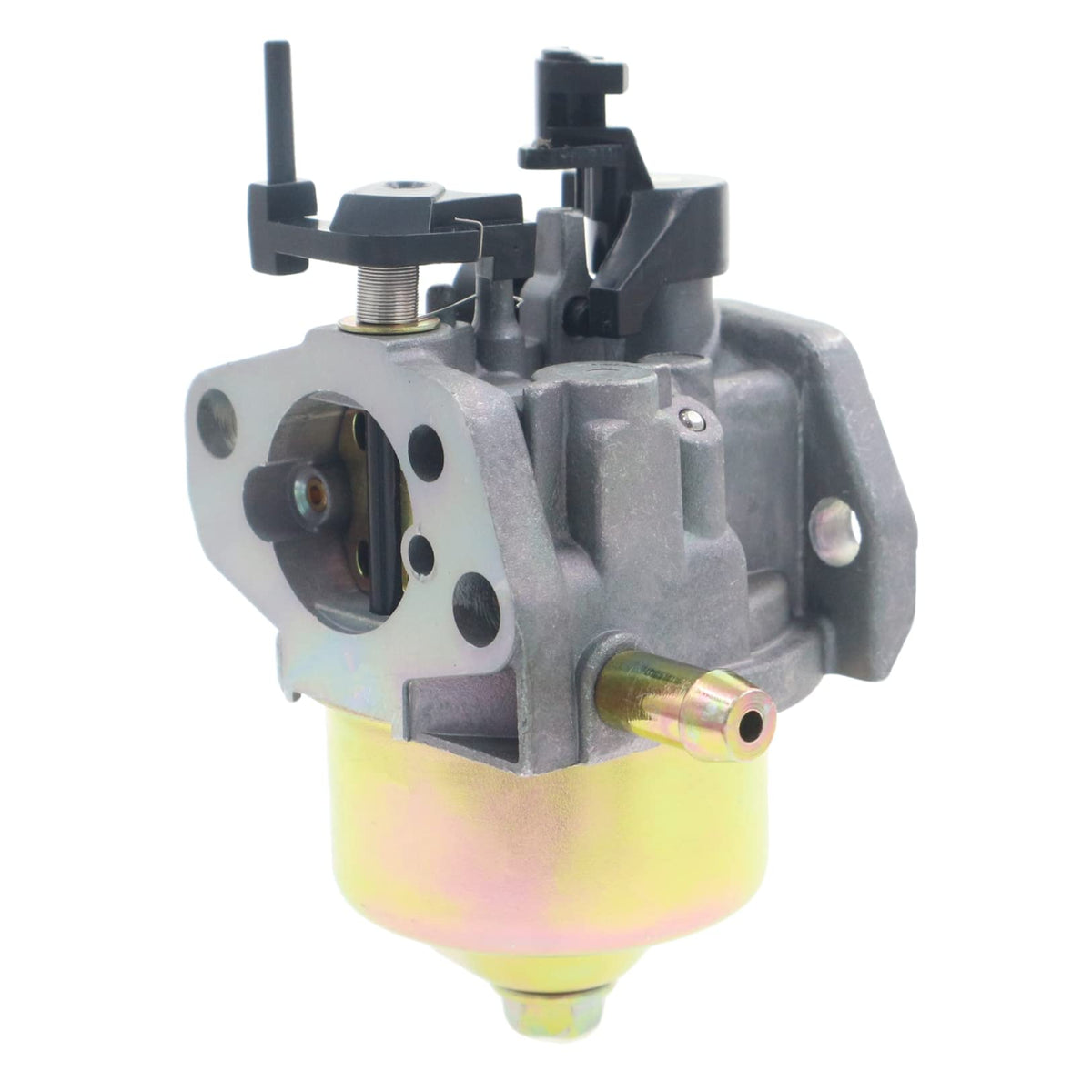 ANTO carburetor package includes spark plug and fuel line for quick setup.