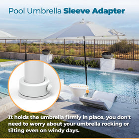 Durable deck sleeve adapter provides reliable poolside shade setup