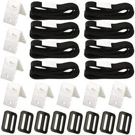 ANTOBLE solar cover reel attachment kit securing the pool cover on an inground reel
