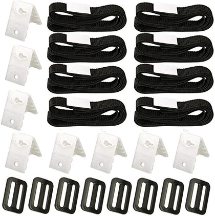 ANTOBLE solar cover reel attachment kit securing the pool cover on an inground reel