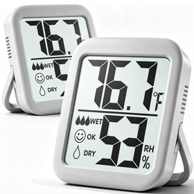 Antonki 2-pack room thermometer hygrometer with front view and quick readings