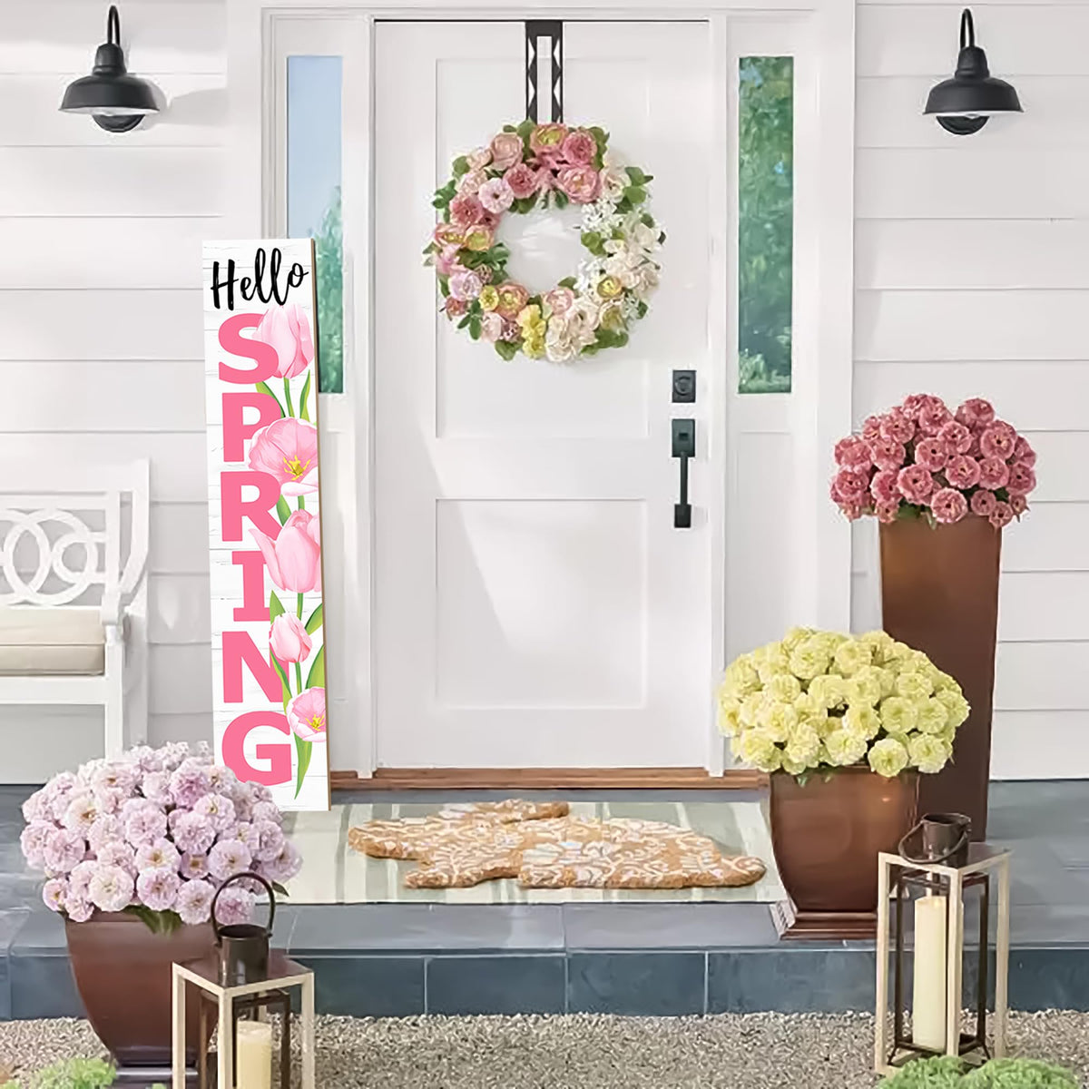 ANTPFAE 47-2-inch height welcome sign stands tall for outdoor spaces