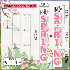 ANTPFAE Vertical spring sign with rope ready for porch mounting