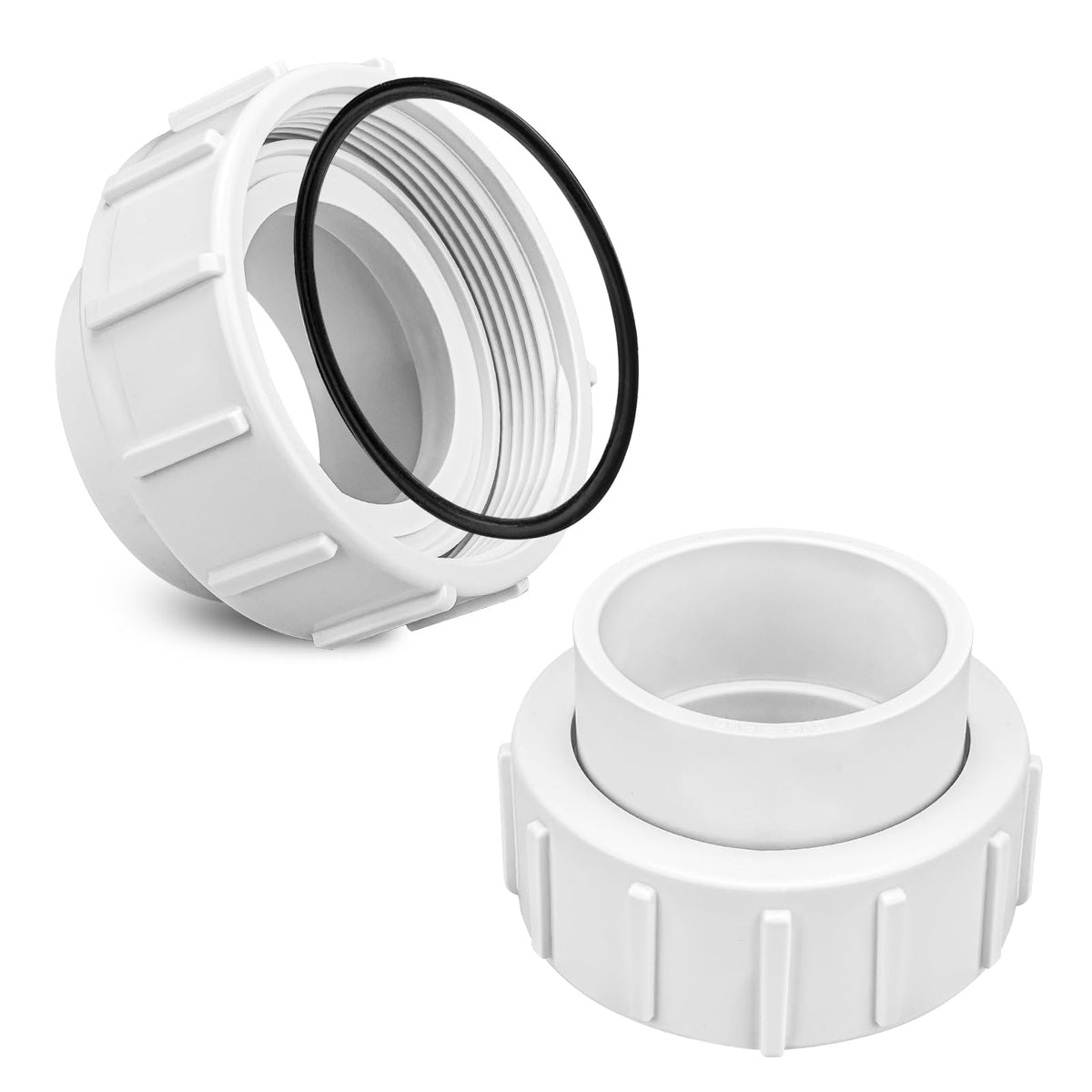 Antrys 2inch half-union adapter compatible with PKG188 for secure pool connections.