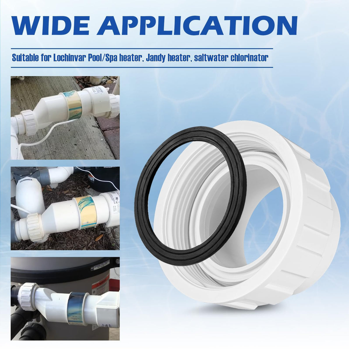 Antrys nut and o-ring set offers quick replacement and leak prevention for unions.