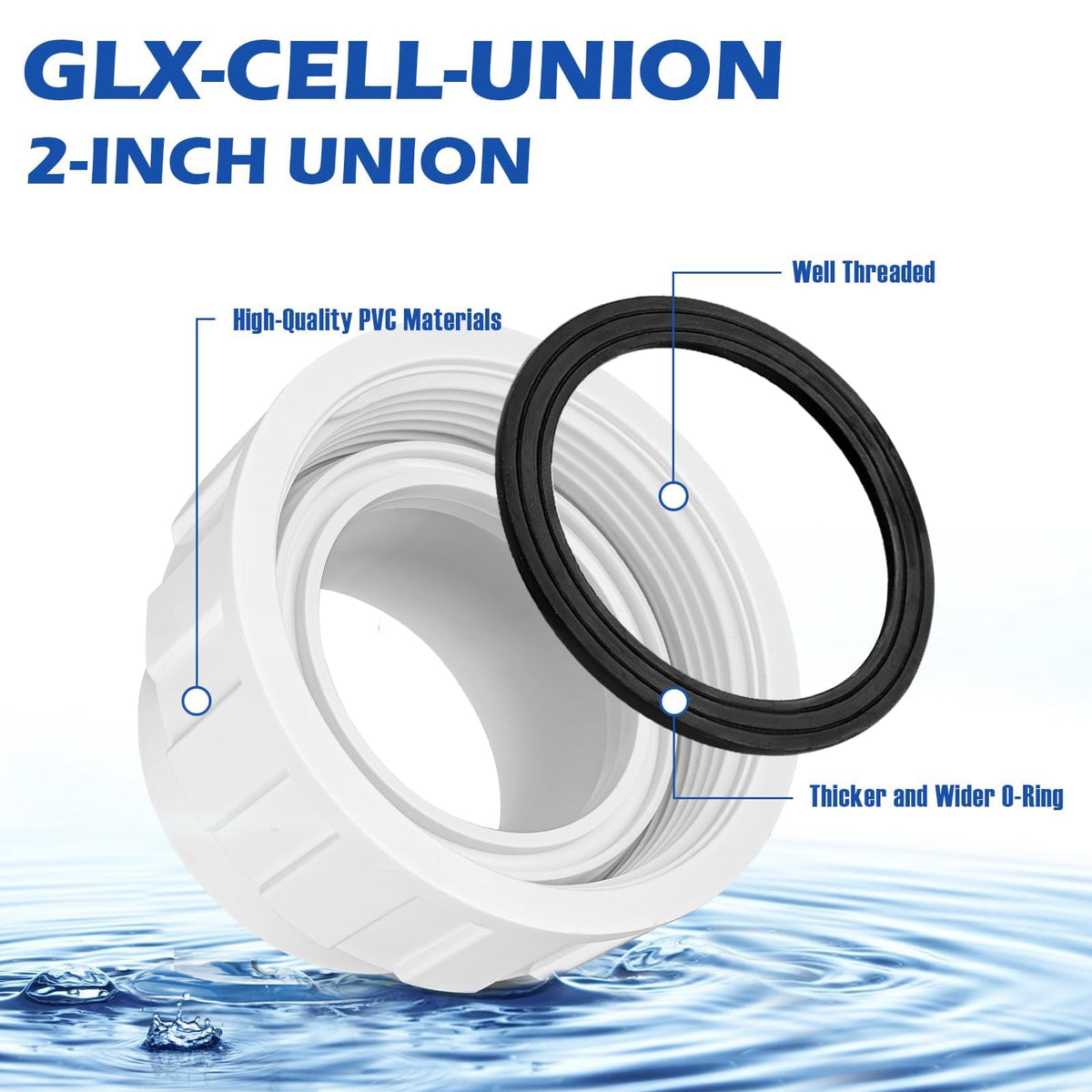 Antrys PVC pool coupler provides strong, pressure-ready fittings for secure pool and spa connections.