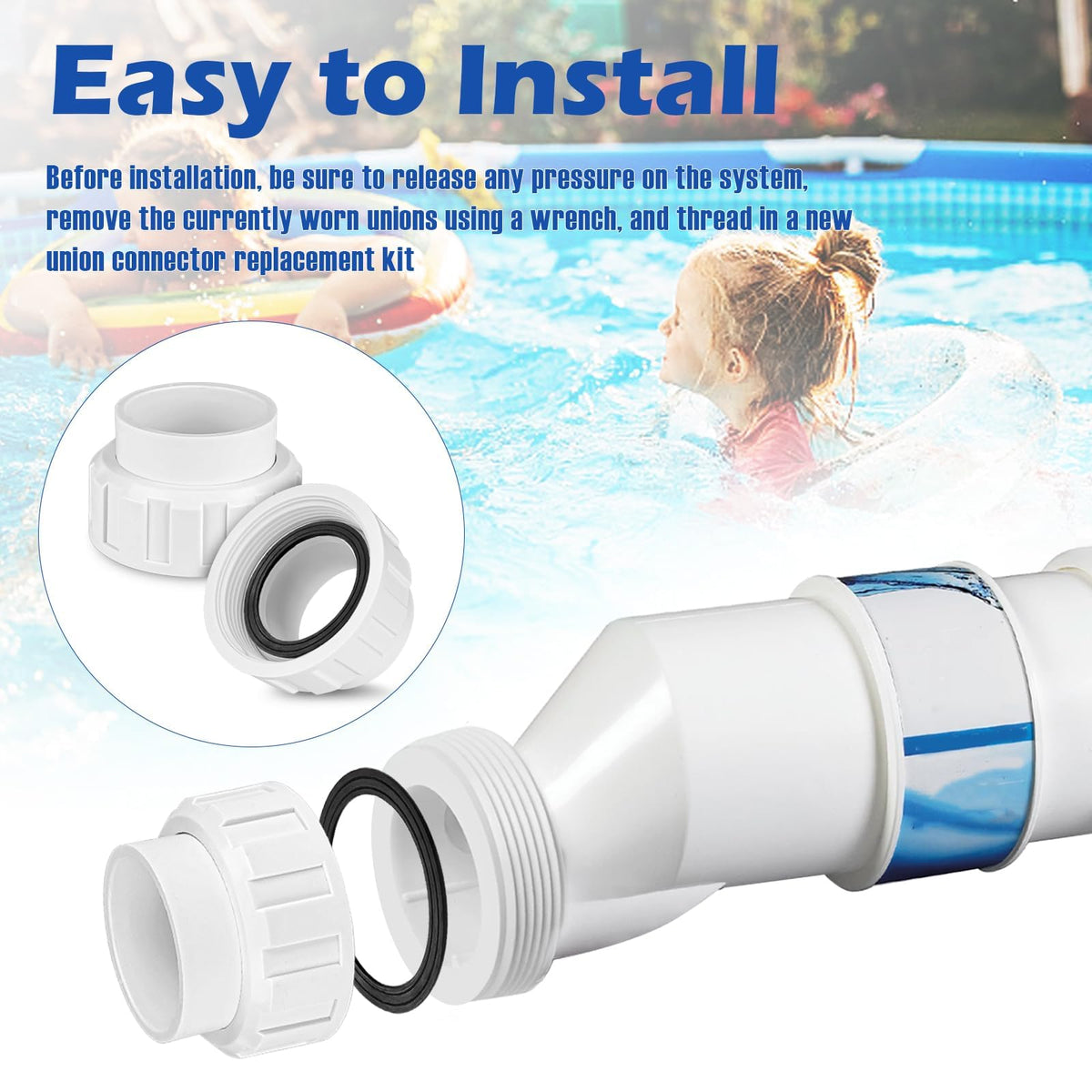 Antrys spa and pool pump connections kit supports versatile upgrades with easy integration.