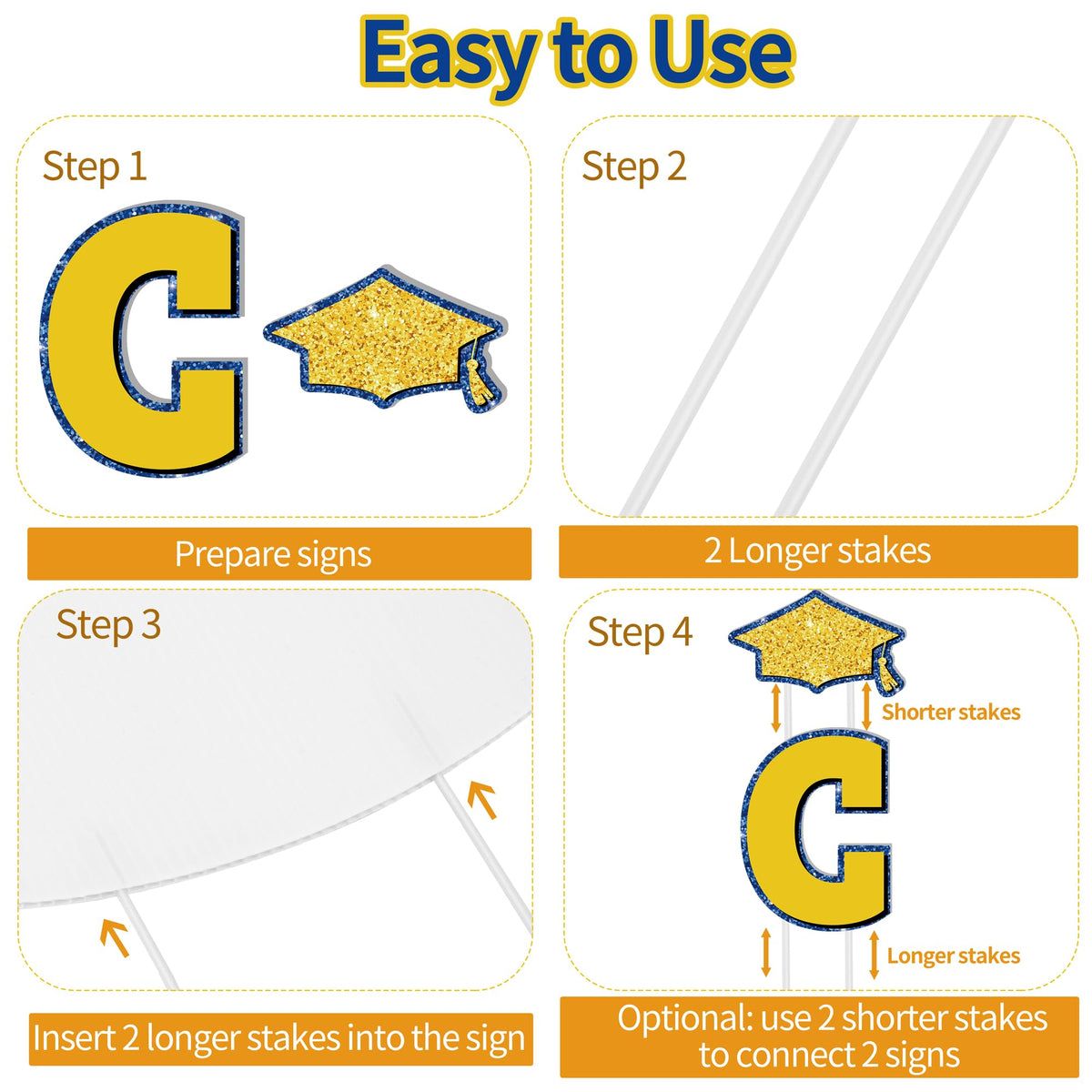 ANVAVO large grad sign 12 x 15.7 inches boosts visibility outdoors.