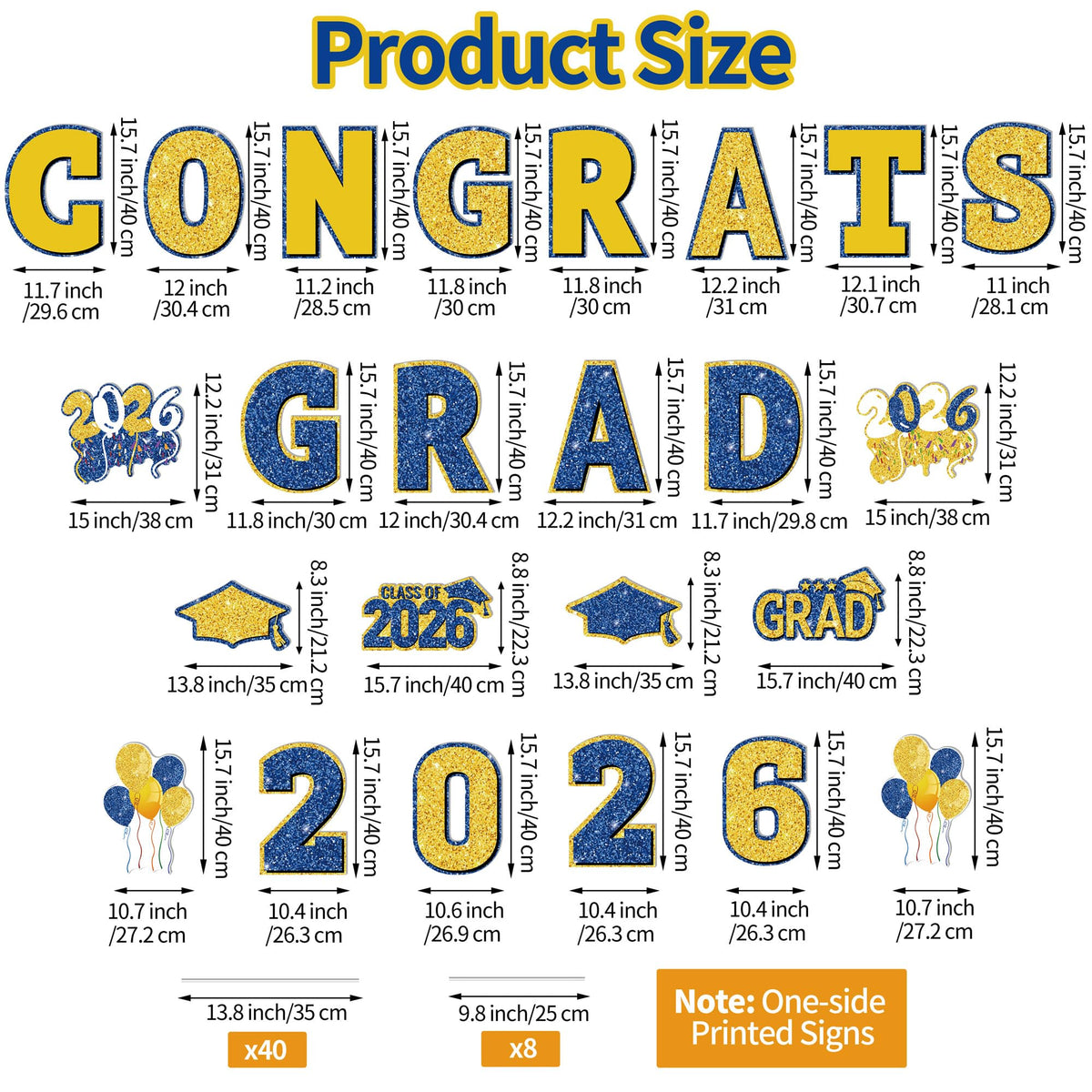 ANVAVO stakes keep the grad sign upright for all-day outdoor display.