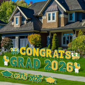 ANVAVO outdoor graduation display with multiple signs for visibility.