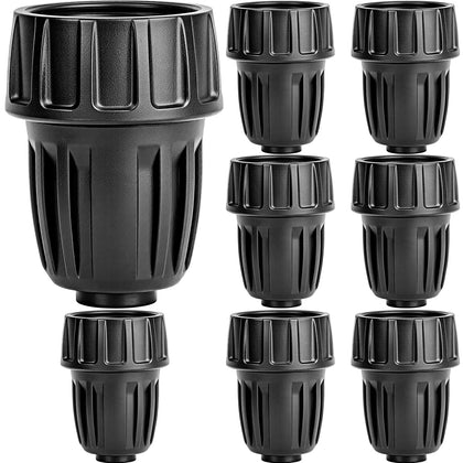 Anwenk 1/2- to 3/4-inch hose adapter in use secures drip lines.
