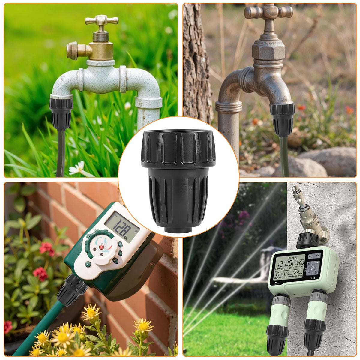 Anwenk garden irrigation adapter suitable for home and greenhouse use.