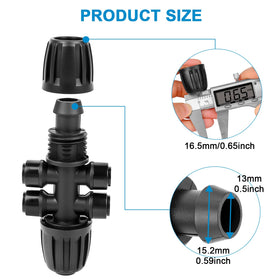 Anwenk quick-connect system enabling fast tool-free setup for garden irrigation.