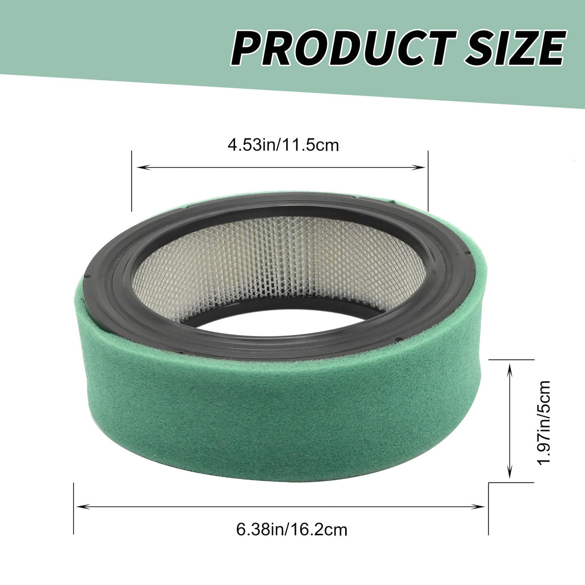Anxingo air filter outer-diameter view for proper seating