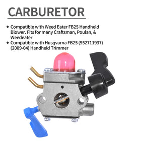 Weedeater FB25 blower carburetor kit installation ready