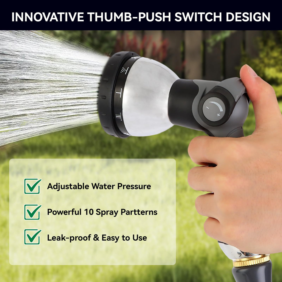 AnyEasy offers 10 spray modes from mist to jet for flexible tasks.
