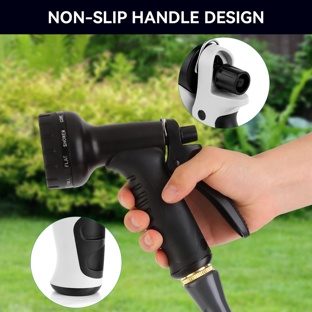 AnyEasy ergonomic handle and adjustable knob offer precise flow control.