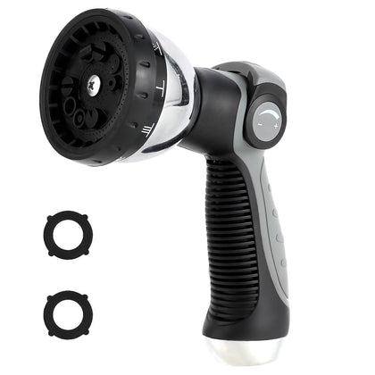 AnyEasy garden nozzle with thumb-control for easy watering and reduced finger strain.