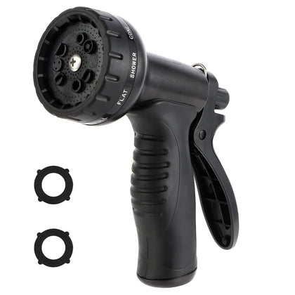 AnyEasy garden nozzle in use showing 10 spray modes for versatile watering.