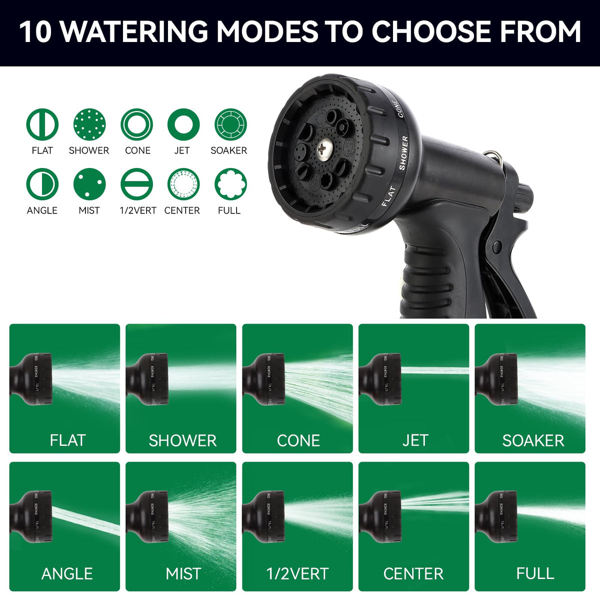 AnyEasy nozzle locking lever enables hands-free continuous watering.