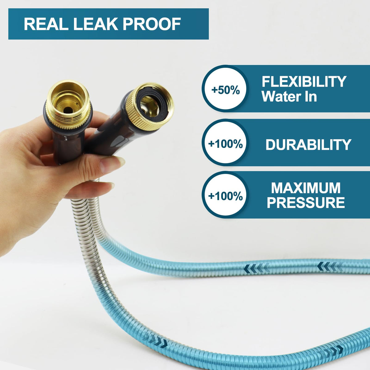 AnyEasy hose with brass fittings ensures secure connections and leak-free operation.
