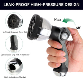 AnyEasy nozzle with non-slip handle ensures secure grip when wet.