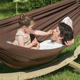 ANYOO compact hammock is perfect for patios and camping