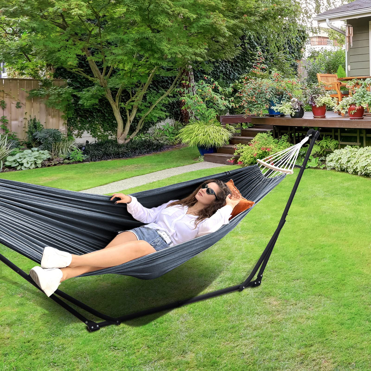 ANYOO indoor outdoor use suits porch, patio, or camping trips.