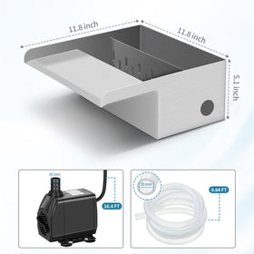 Anyprime waterfall spillway top view with compact, sleek design