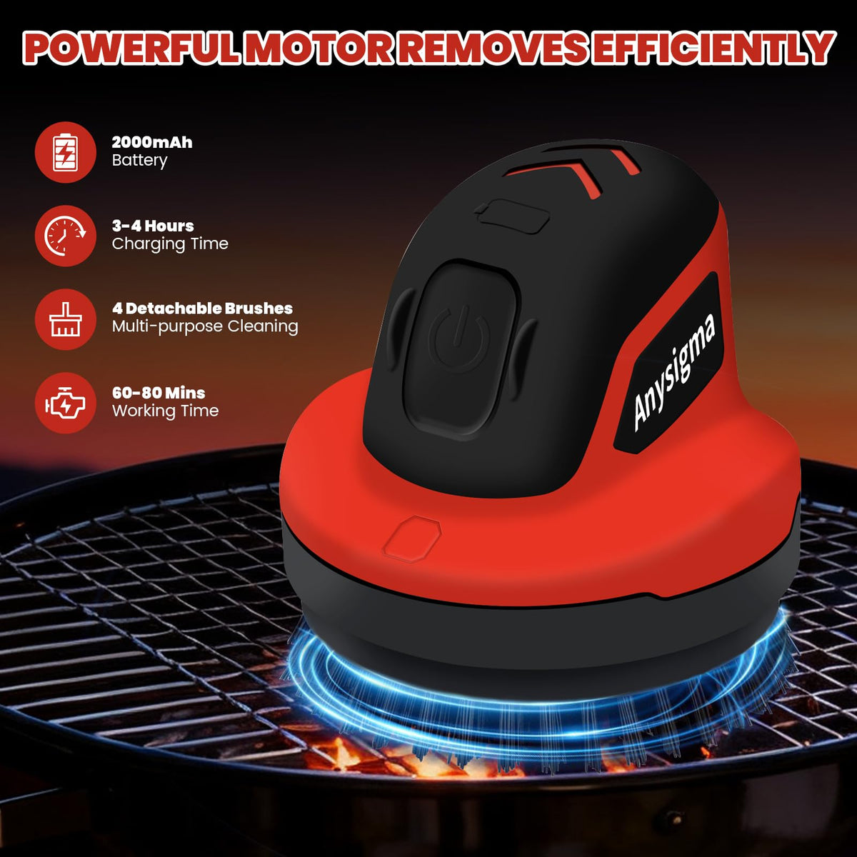 Anysigma IPX7 waterproof body allows safe rinsing under water.