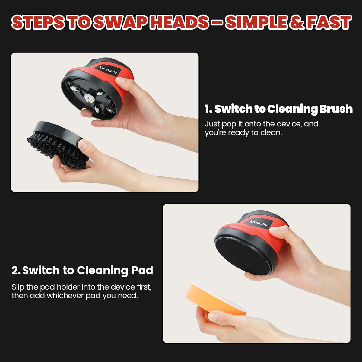Anysigma multi-purpose tool tackles kitchen, bathroom, and car grime.