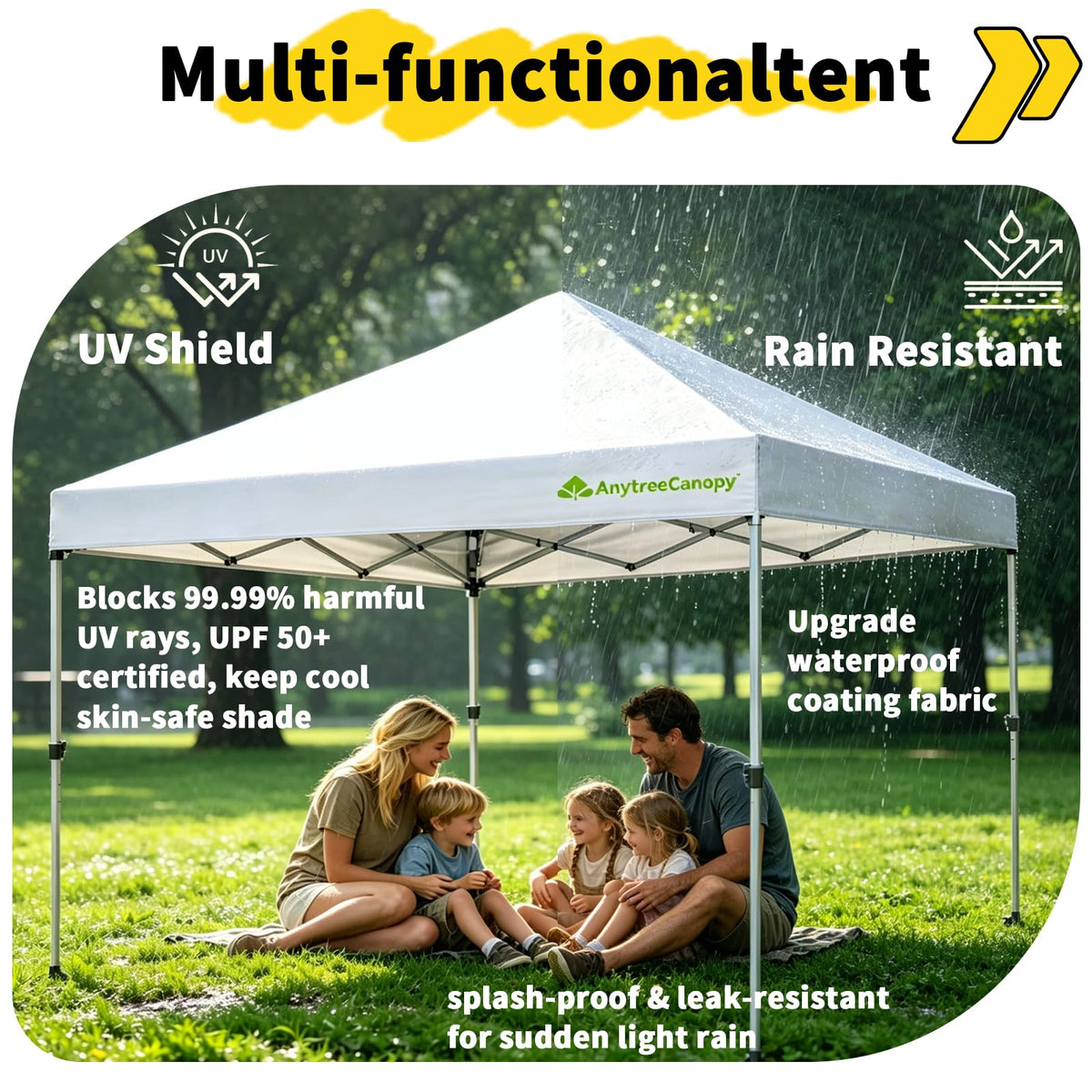 Anytree Anytee-10x10 canopy patio-garden-use fits patios and gardens with a versatile white finish.