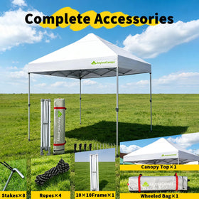Anytree Anytee-10x10 canopy UV-protection highlights UPF 50+ shielding from the sun.