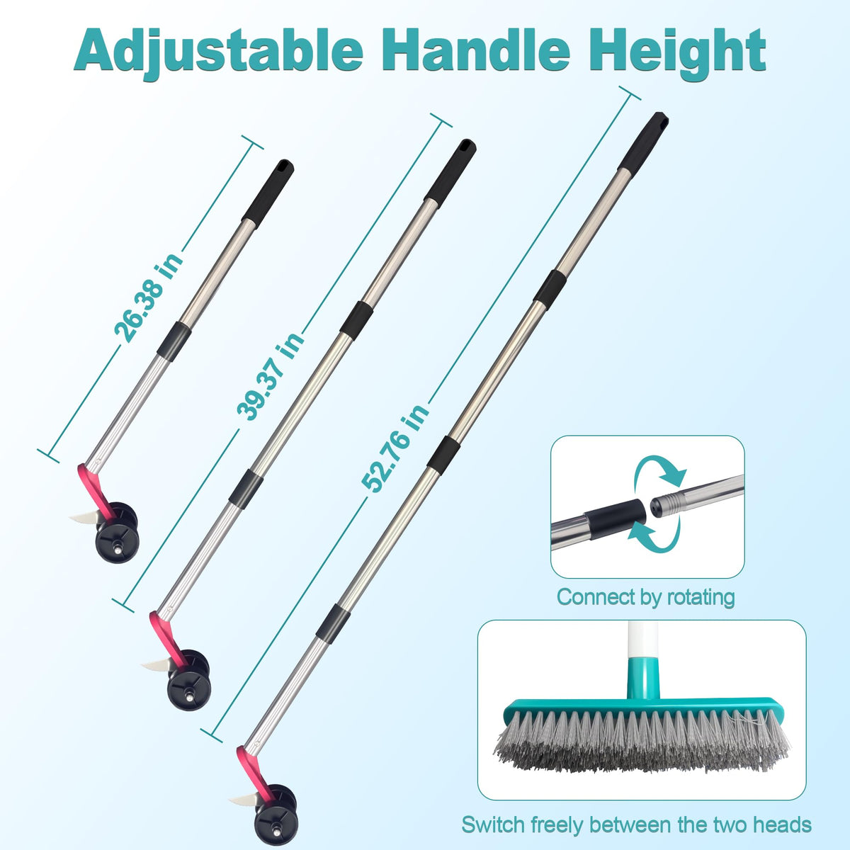 ANYZONE long-handle moss remover in action reduces bending and back strain