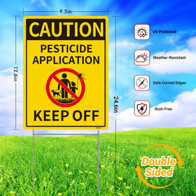 ANZEKE sign 12x9 yellow black dual-sided graphic for easy reading.