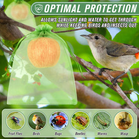 ANZNKU bag over peach, aiding pest defense.
