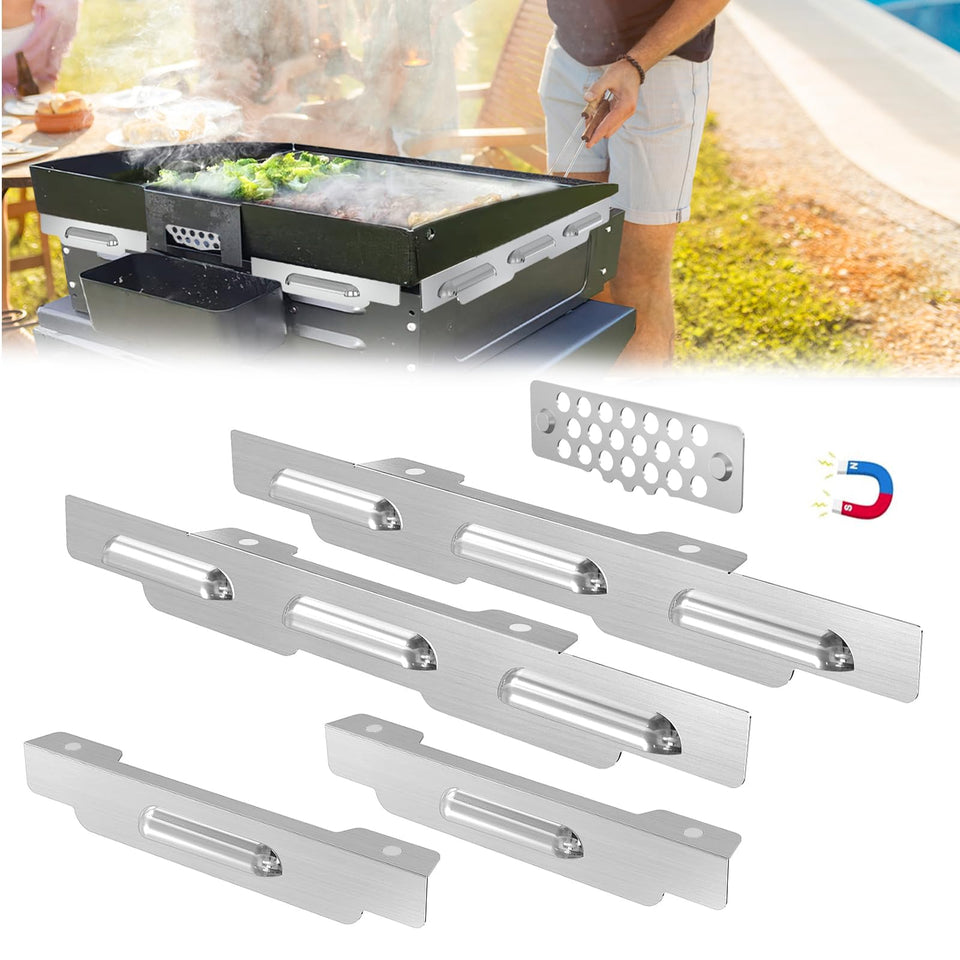 Aoanoko Blackstone 22 wind guard front view reducing wind impact for steadier flame