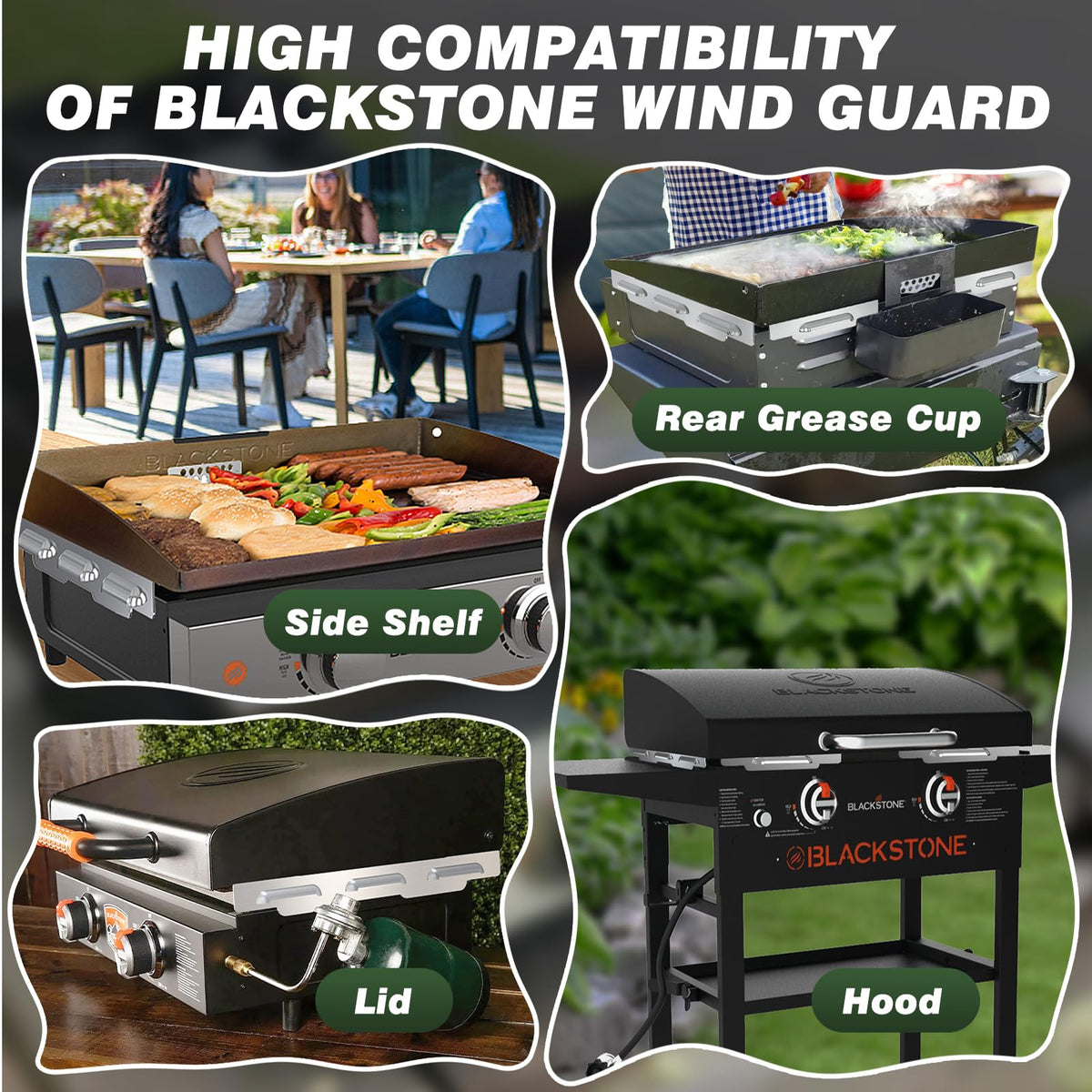 Aoanoko 22in wind guards provide improved coverage for better heat control