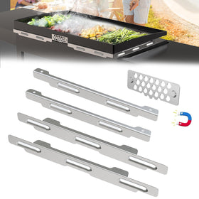 Aoanoko Blackstone wind guard 36-inch front view protects flame on windy days