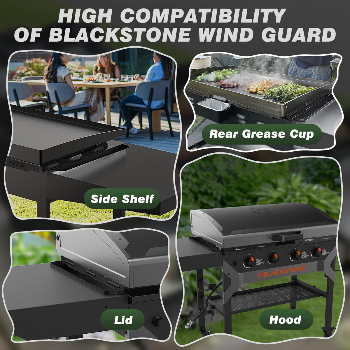 Aoanoko magnetic attachment enables quick installation along the griddle bottom edge.