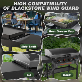 Aoanoko magnetic attachment enables quick installation along the griddle bottom edge.
