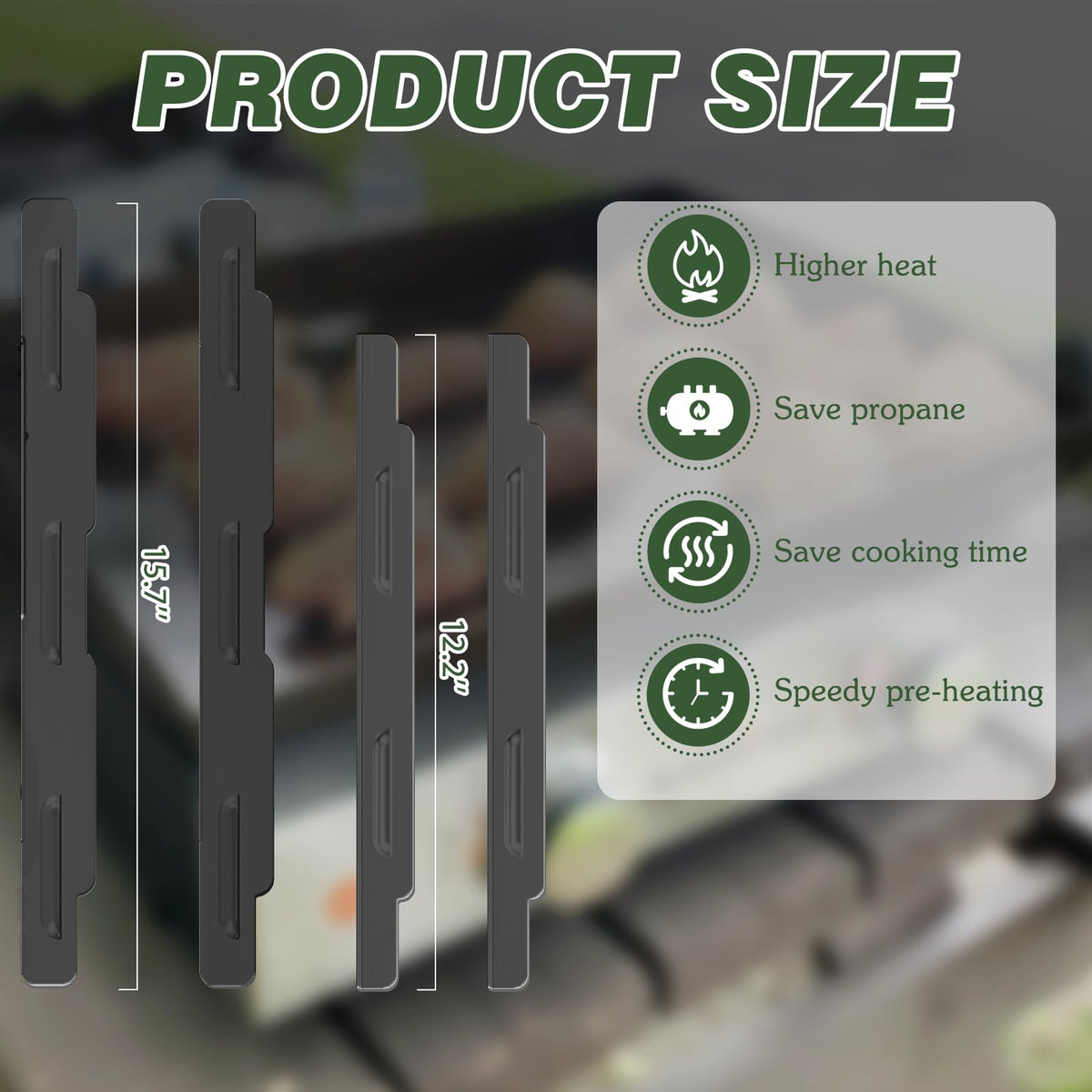 Aoanoko 430 stainless construction resists heat and weather during outdoor cooking.