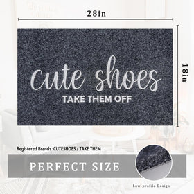AOAOPQ doormat with TAKE THEM embroidery adds warm entry vibe