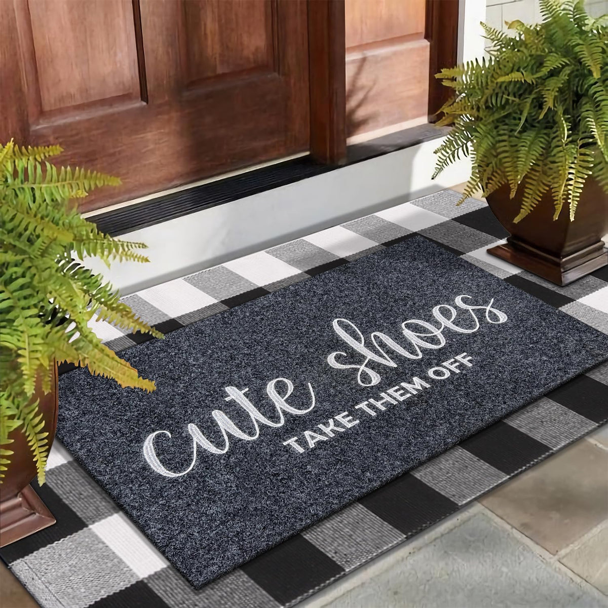 AOAOPQ durable stitched entry mat withstands heavy use
