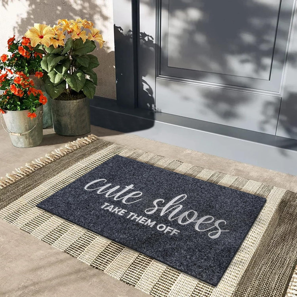 AOAOPQ versatile mat for indoor or outdoor entry on any porch