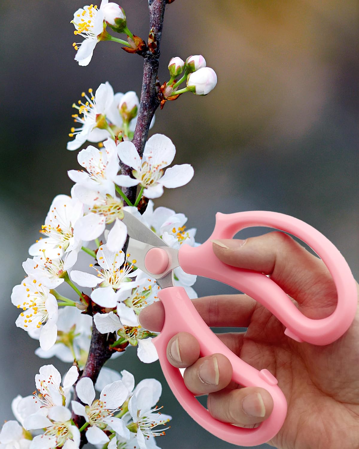 AOBYMIN floral scissors with violet handle for vibrant bouquet prep